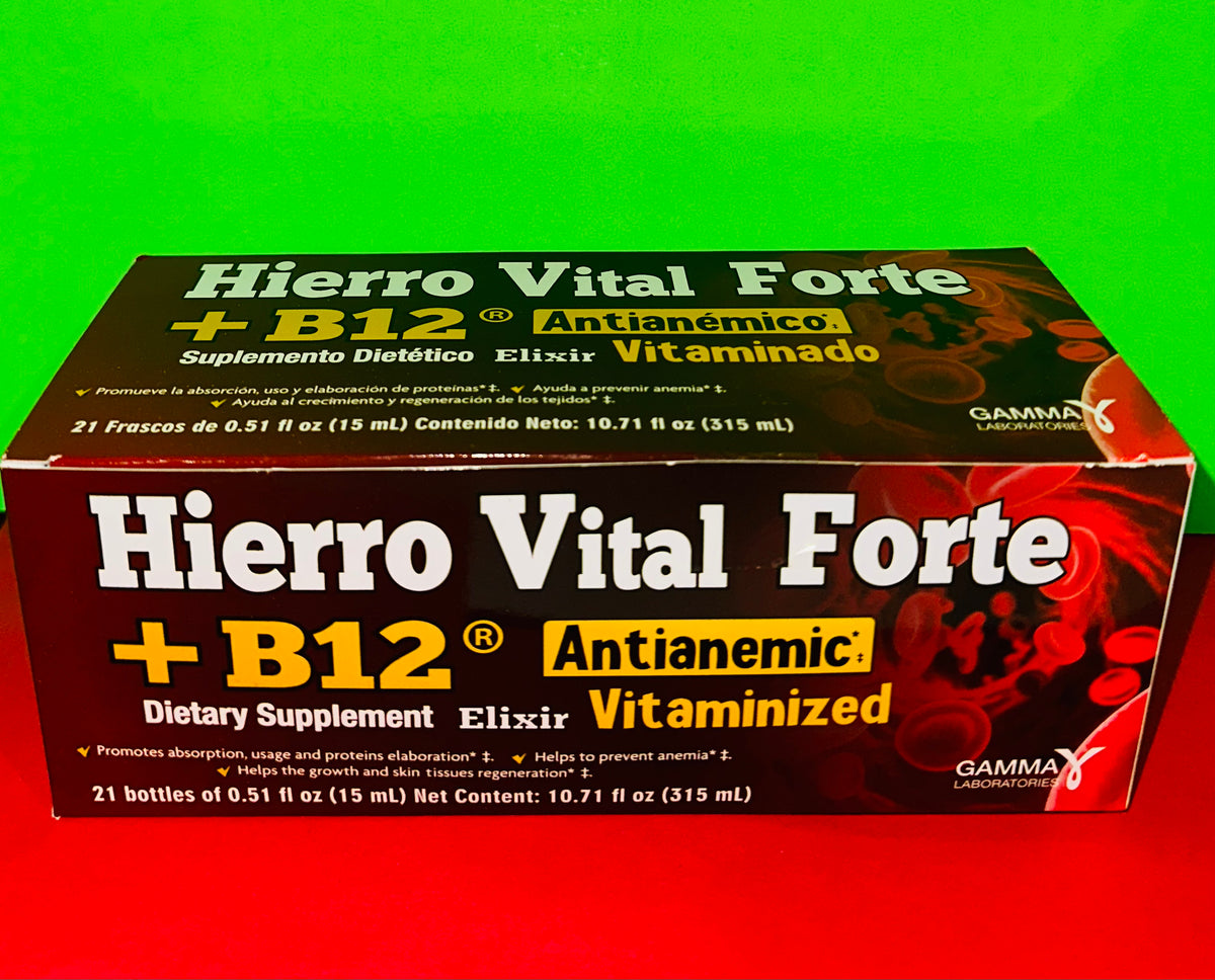 Hierro Vital Forte B12 Antianémico 21 Frascos Medicinas Naturales Store