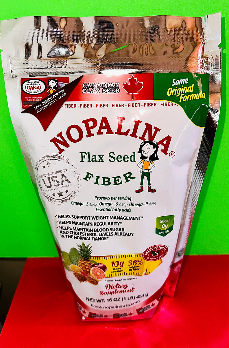 Nopalina Flax Seed Fiber 16 oz. 1 LB Medicinas Naturales Store