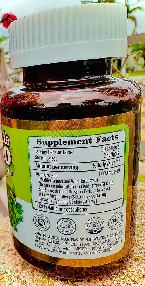 Aceite de Orégano 60 softgels 200 mg