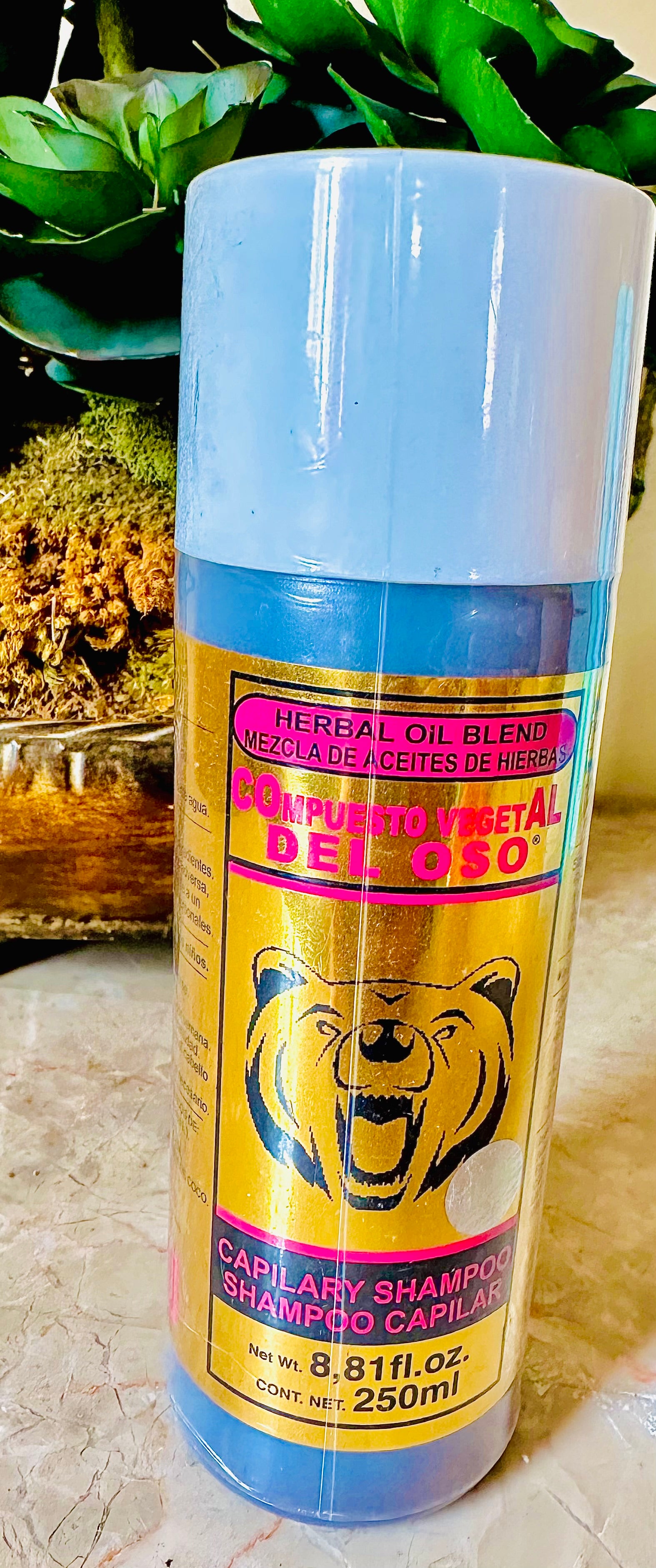 Oso Shampoo 250ml Herbal Oil Blend Mezcla de Aceites de Hierbas Compuesto Vegetal Del Oso