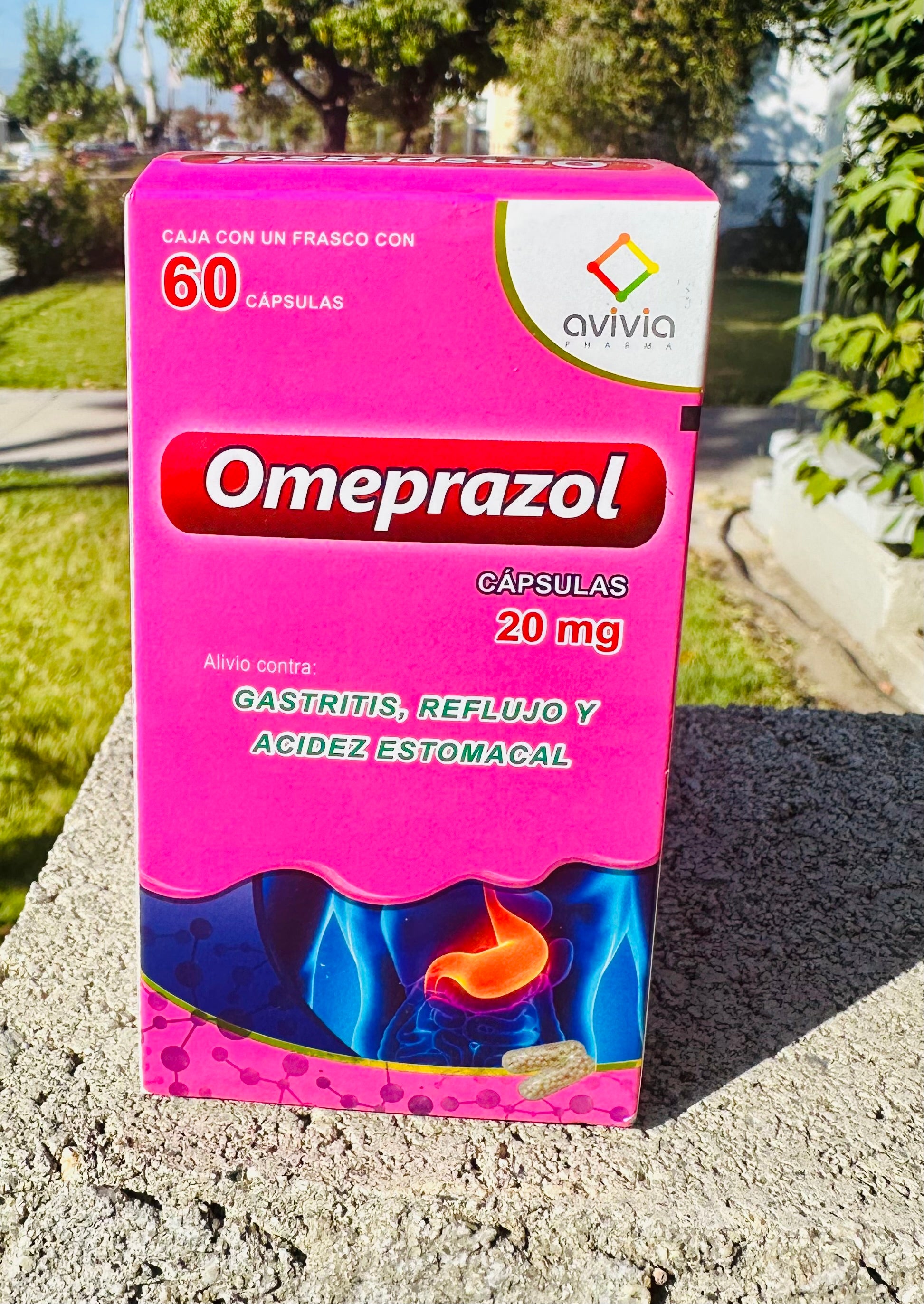 Omeprazol 60 Cápsulas 20mg Grastritis, Reflujo y Acidez Estomagal