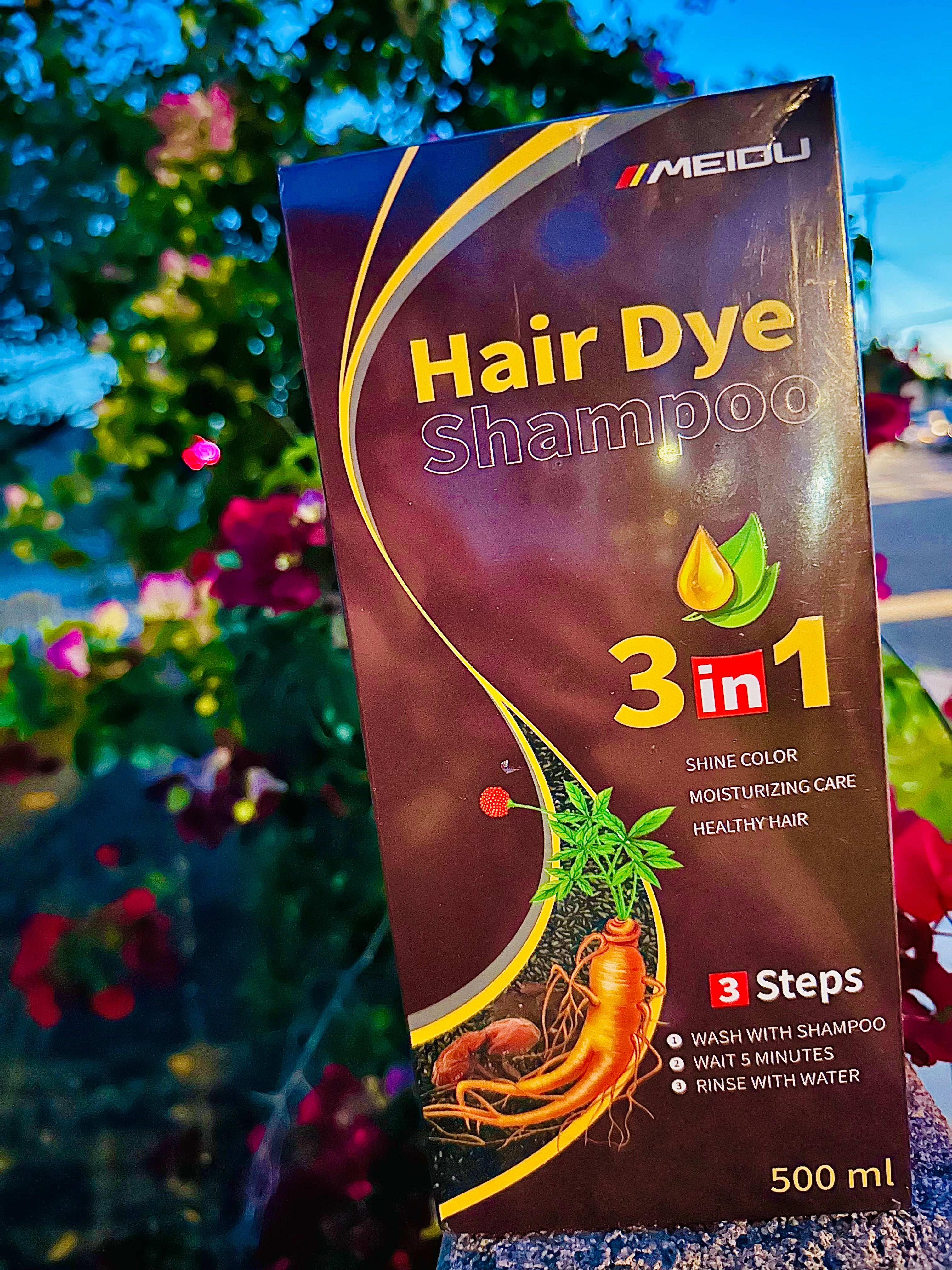 MEIDU Golden Brown Hair Dye 3 in 1 Shampoo
