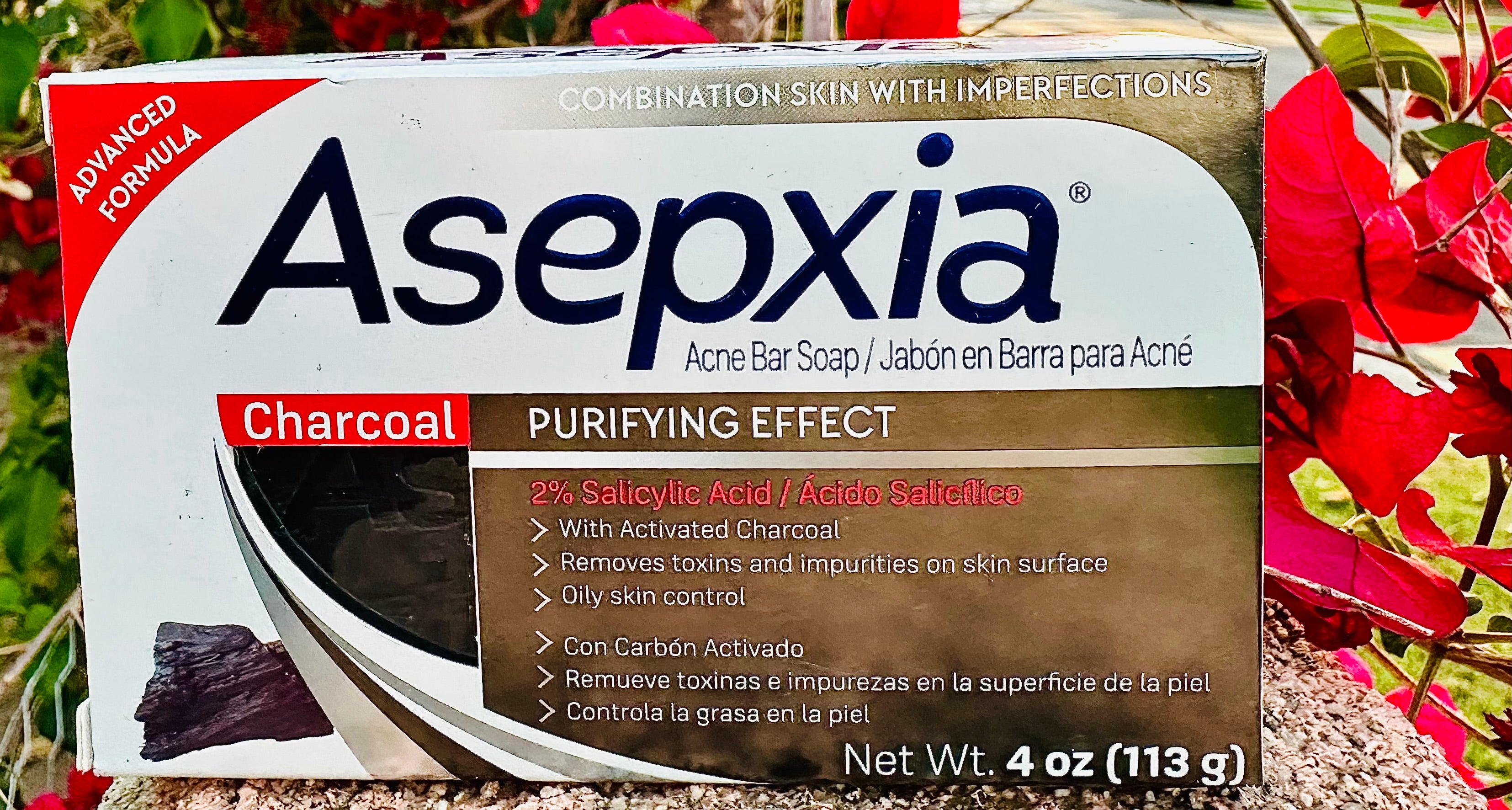 Asepxia Acne Soap Bar Charcoal Purifying Effect 4oz (113g)