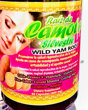 Load image into Gallery viewer, Raíz de Camote Silvestre Menopausia WILD YAM ROOT Menopause 60 Capsules 600 mg
