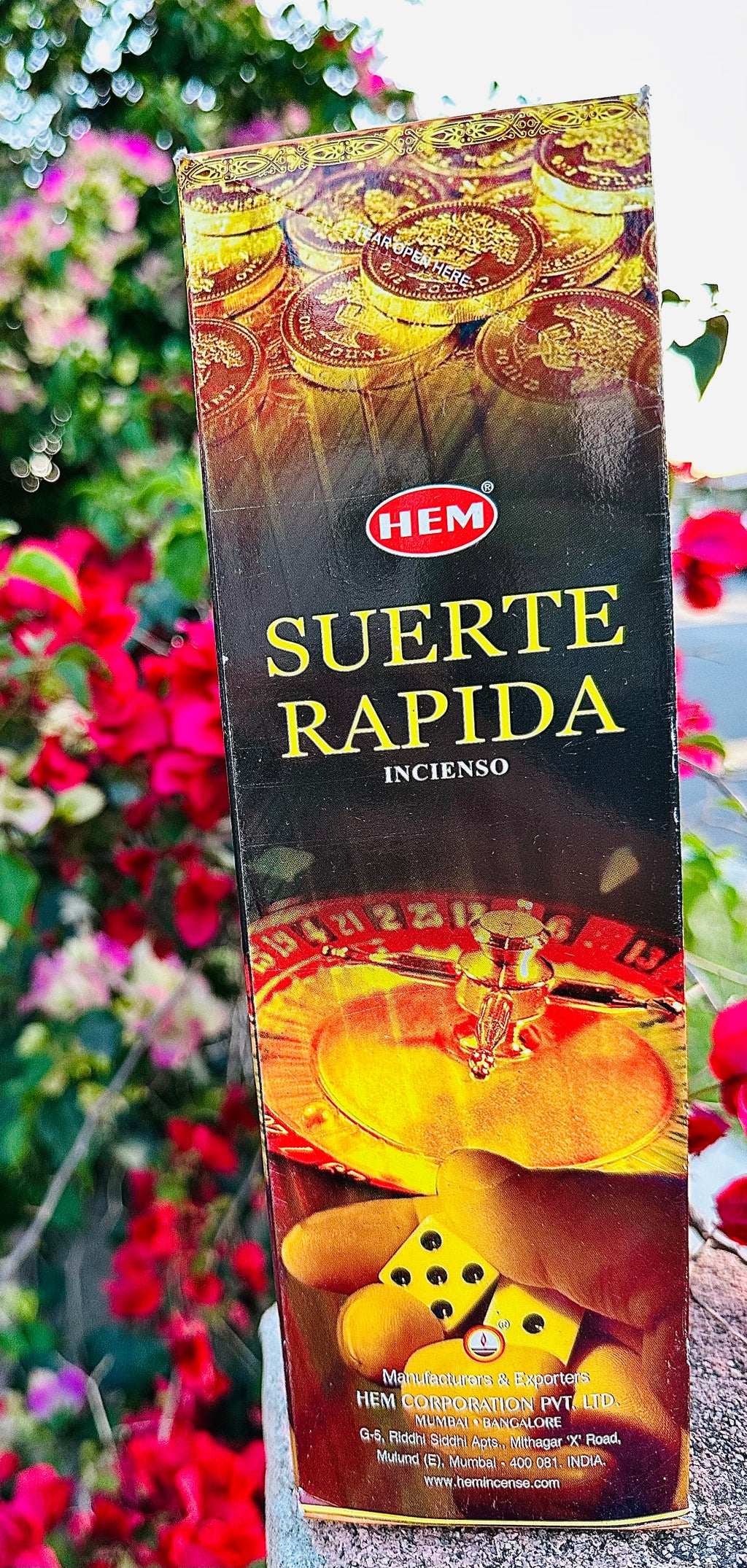 FAST LUCK incense (SUERTE RÁPIDA incienso)