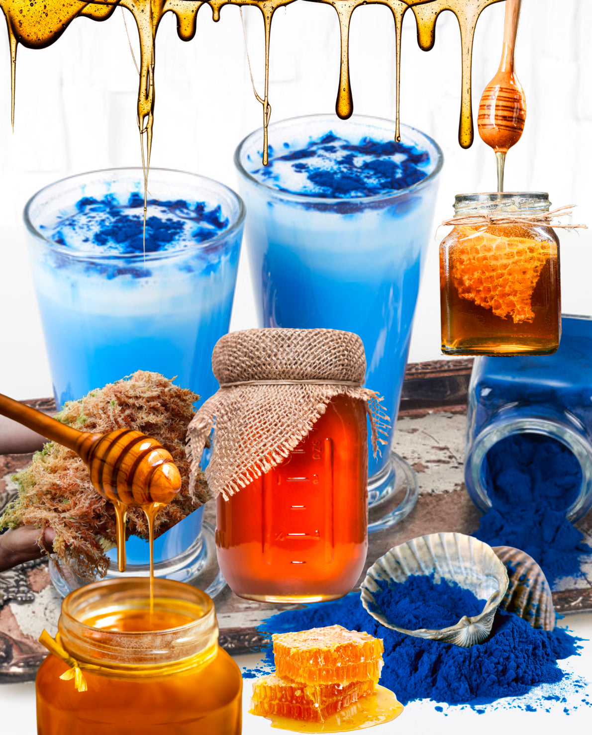 Blue Spirulina Honey🍯 Sea Moss Gel