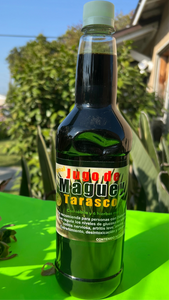 Jugo de Maguey Tarasco Orgánico Reforzado con Savila y 6 Hierbas Mas, 1 litro, Artesanal