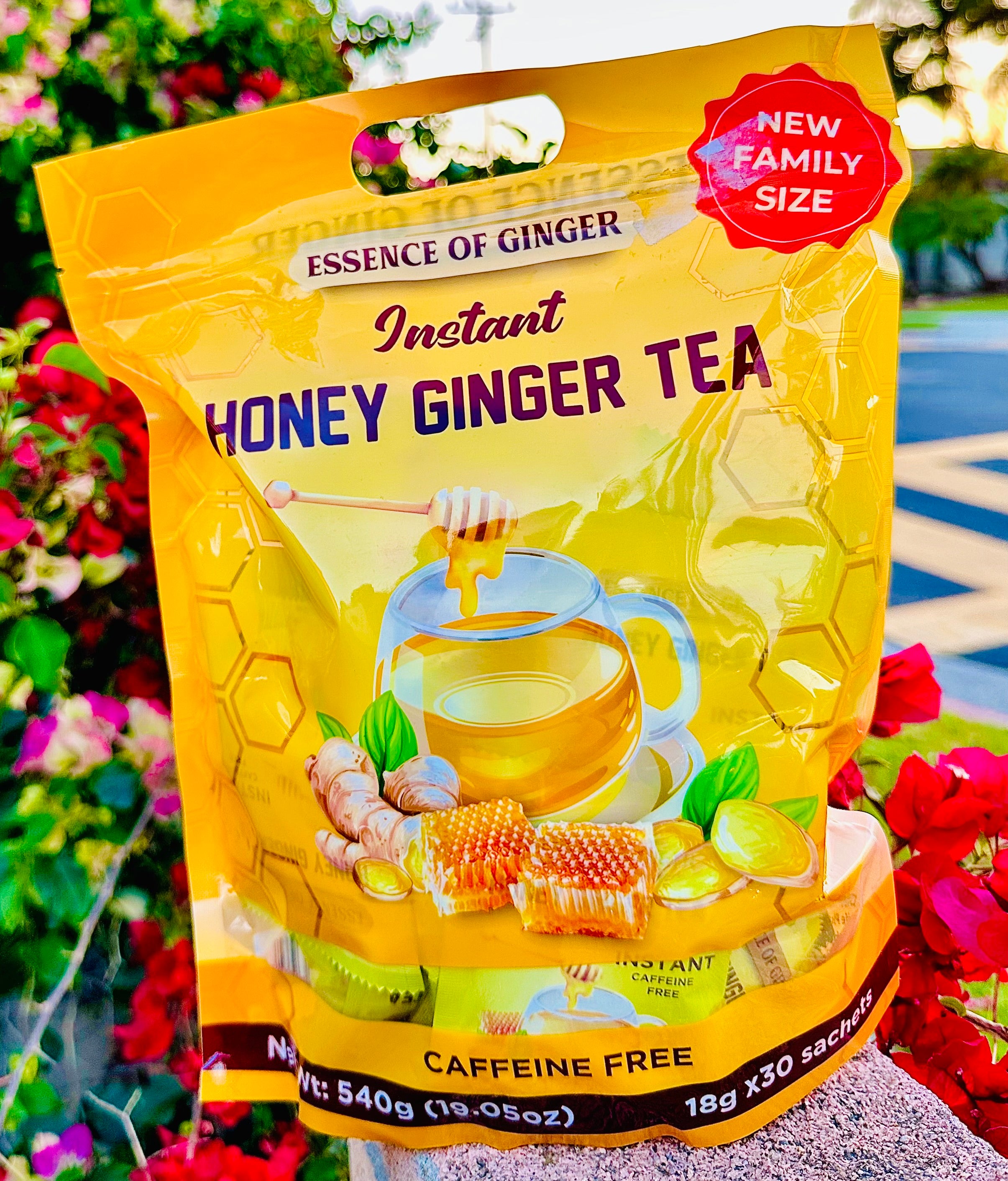 Instant Honey Ginger TEA 18g x 30 sachets 540g (19.05oz) ESSENCE OF GINGER 🫚