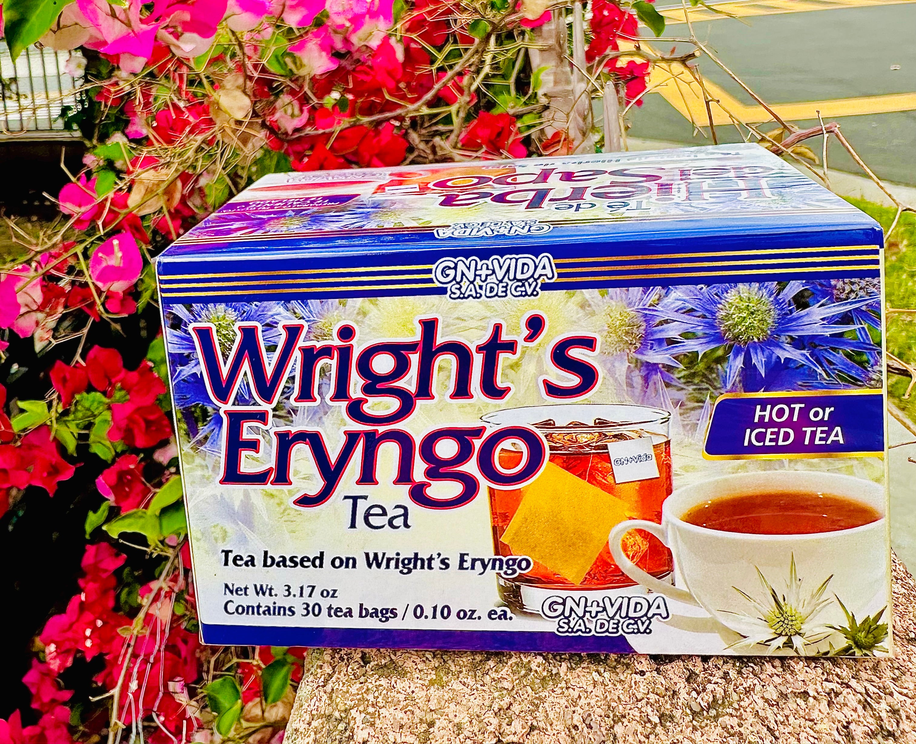 Té de Hierba del Sapo | Wright’s Eryngo Tea 30 tea bags 0.10oz each 3.17 oz (90g 30 sobres de 3G)