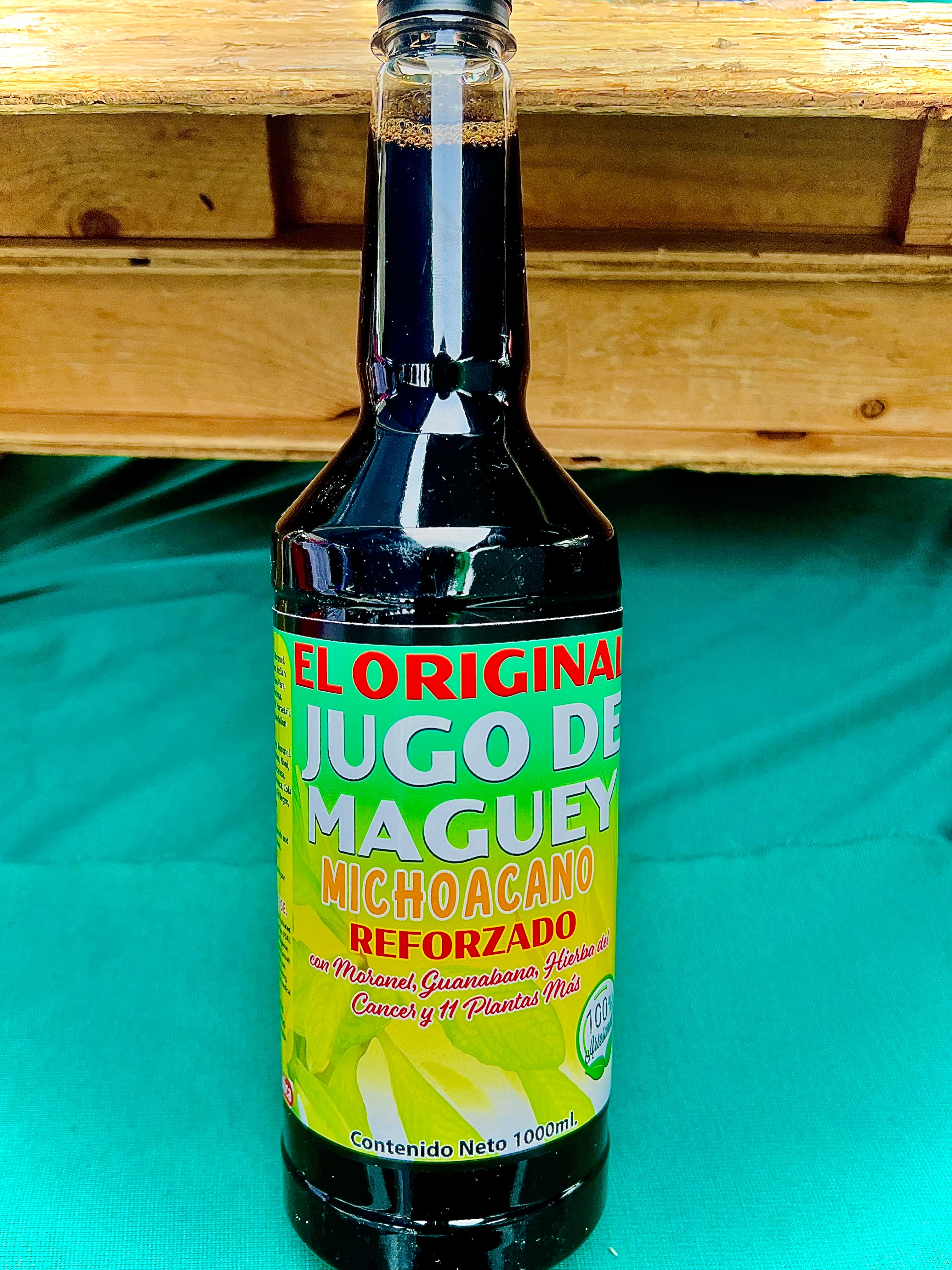 El Original Jugó de Maguey Michoacáno Reforzado con Moronel, Guanábana, Hierba del Cancel y 11 Plantas Más 1000ml
