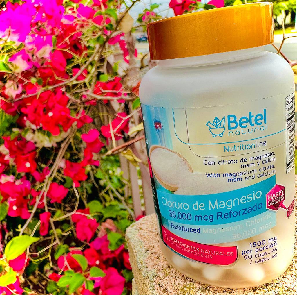 Betel Cloruro de Magnesio 36,000 mcg Reforzado 90 Cápsulas (1500 mg por Porción)