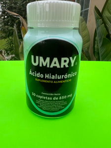 UMARY Ácido Hialuronico 30 Capletas de 850 mg.