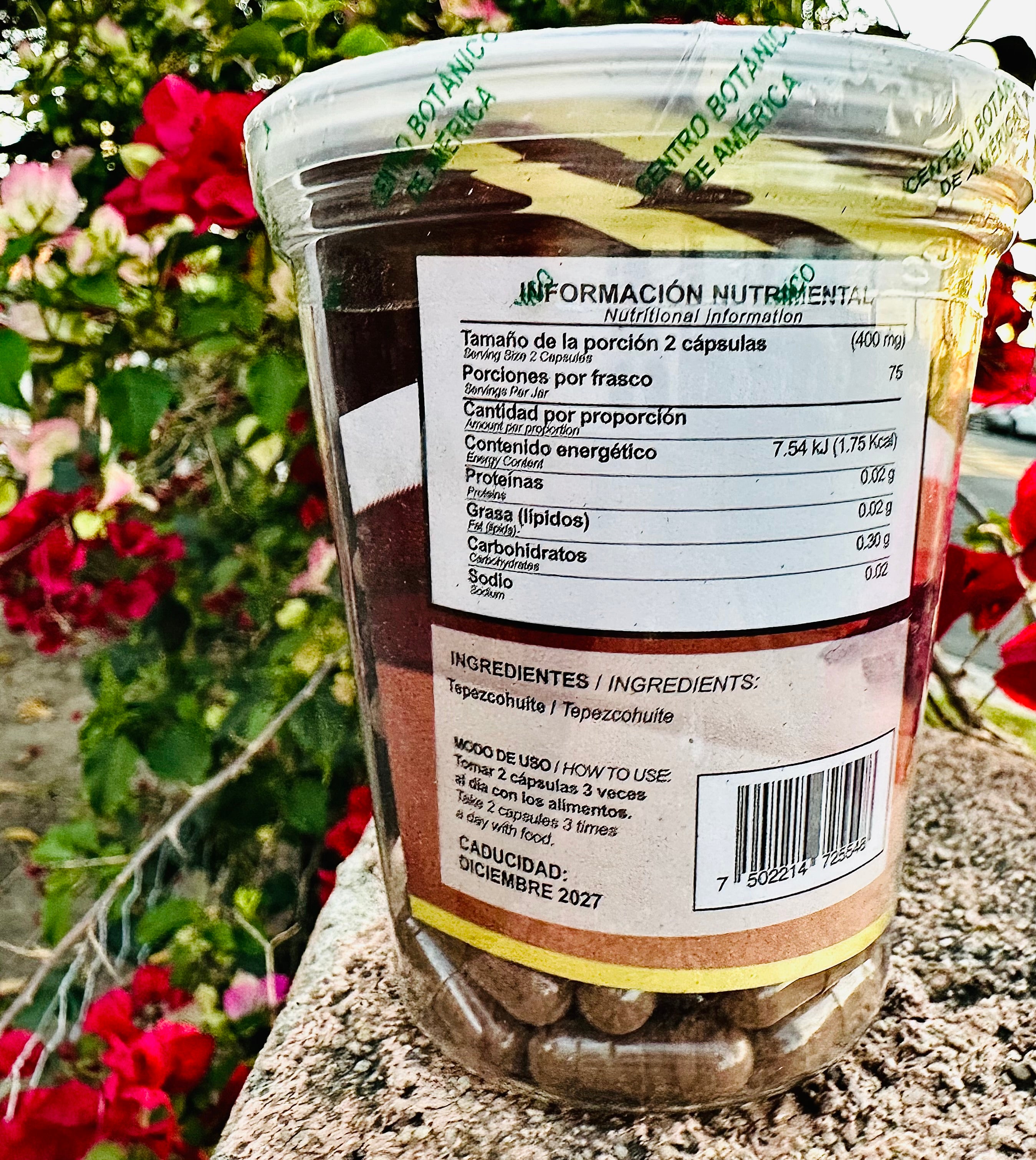 Tepezcohuite 150 Cápsulas de 400mg