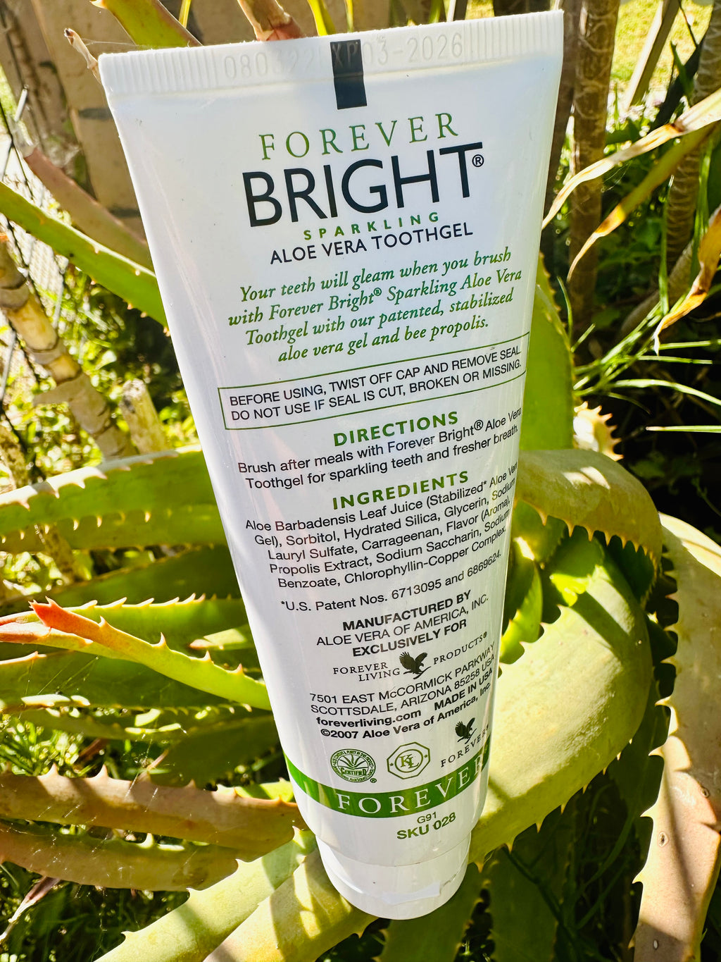 FOREVER BRIGHT SPARKLING ALOE VERA TOOTHGEL