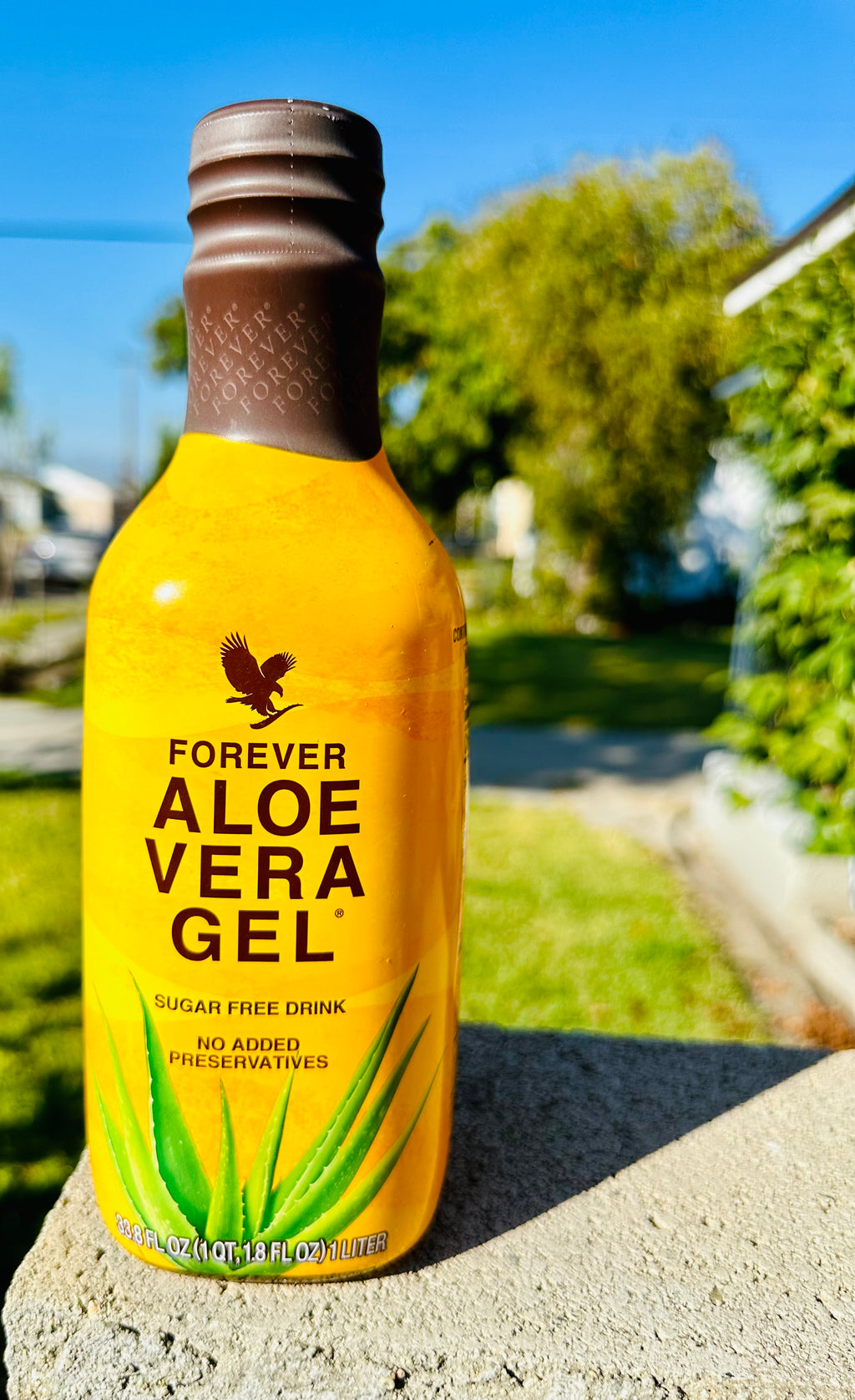 FOREVER ALOE VERA GEL 33.8 FL OZ (1 LITER) sugar free drink no added preservatives
