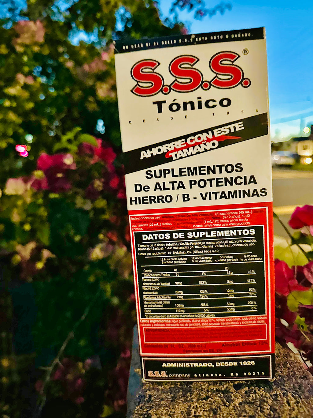 S.S.S. Tonic Iron/B-Vitamins 20 Fl Oz. (S.S.S. Tónico Hierro/B-Vitaminas)