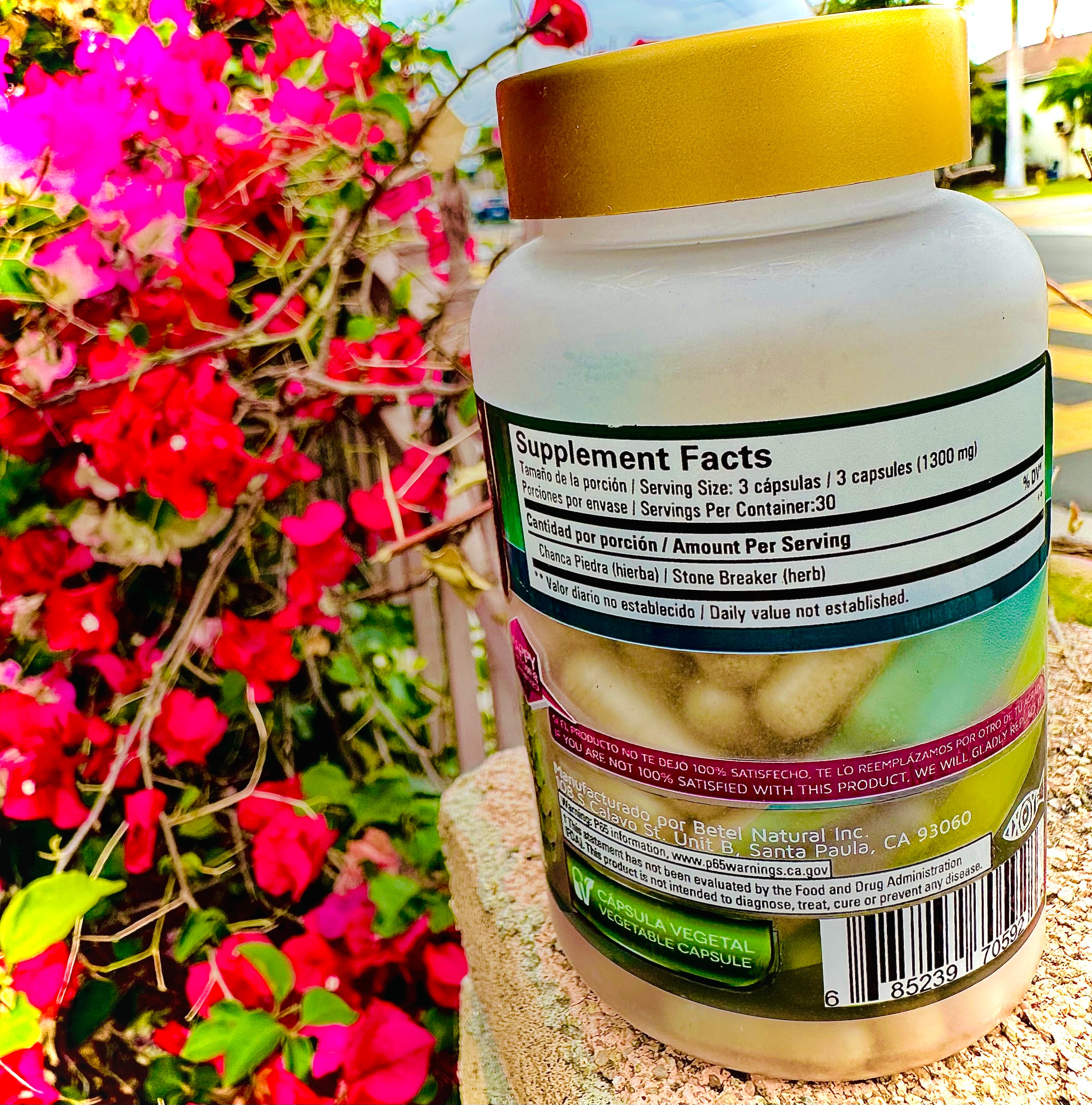 Betel Chanca Piedra Peruana Stone Breaker 90 Capsules 1,300 mg