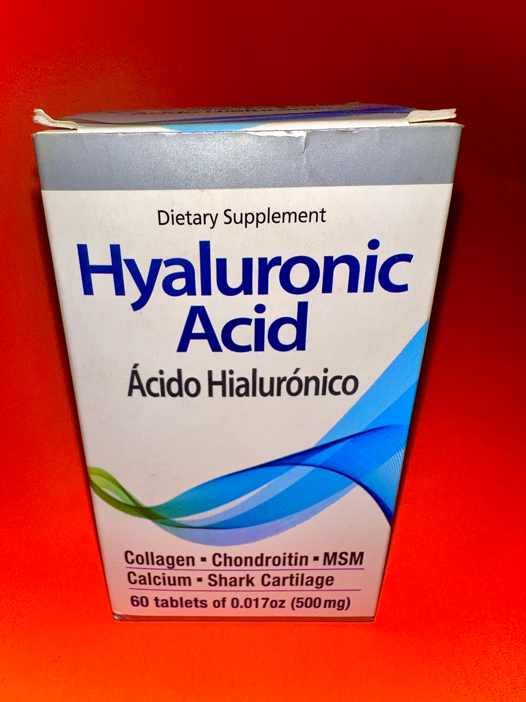 Hyaluronic Acid Ácido Hialurónico 60 Tablets 500 mg.