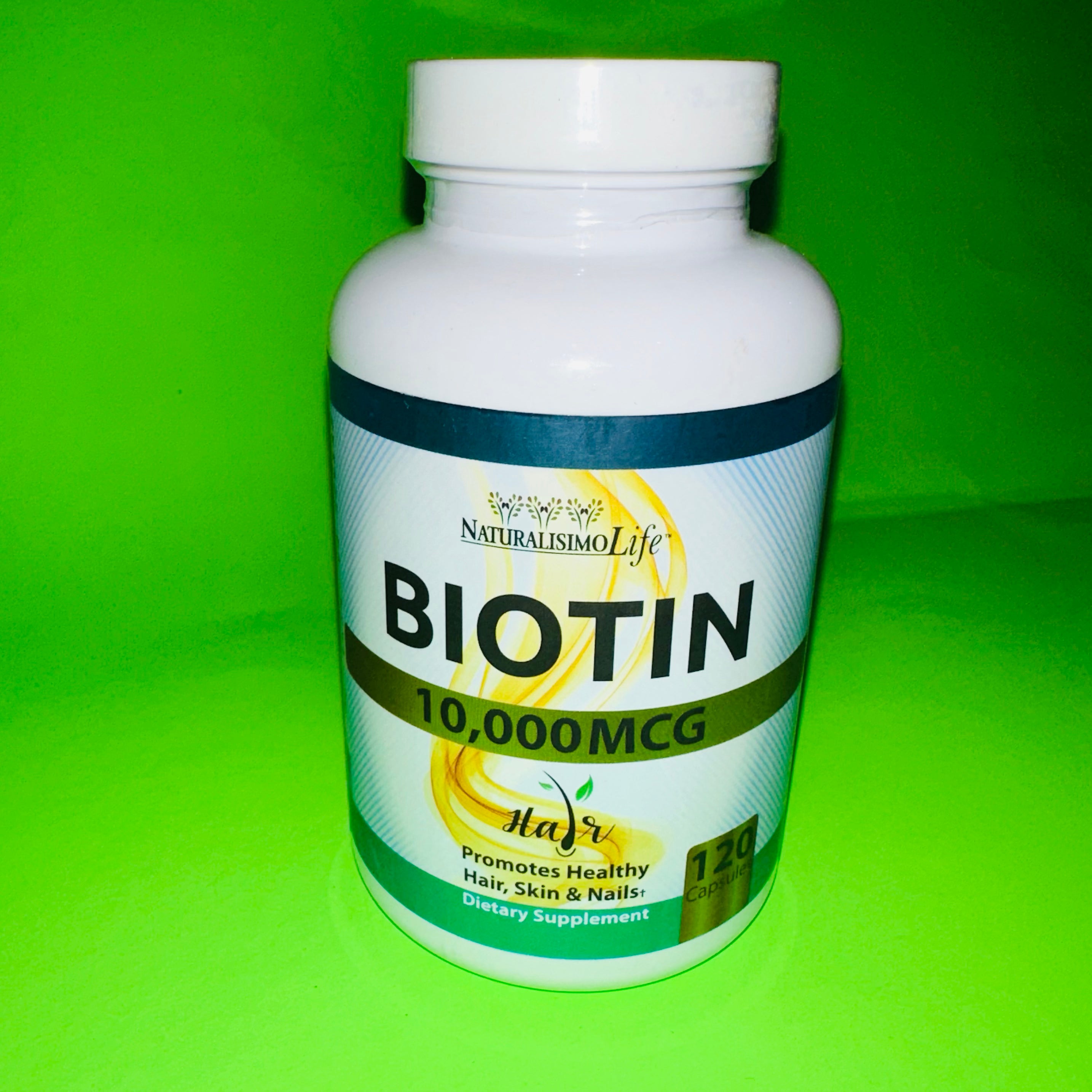 Biotin 10,000 MCG 120 Capsules (NATURALISIMO LIFE)