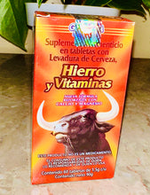 Load image into Gallery viewer, Hierro y Vitaminas Iron and Vitamins 60 tablets
