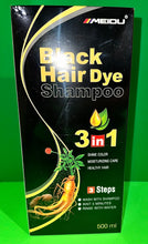 Load image into Gallery viewer, Black Hair Dye Shampoo 3 in 1 MEIDU 500ml
