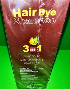 Hair Dye Shampoo Meidu 3 in 1 Color Dark Wine 🍷 Red MEIDU