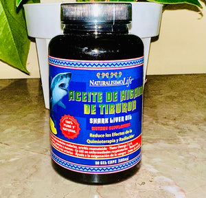 Aceite de Hígado de Tiburón Shark Liver Oil 90 Gel Caps. (500mg)