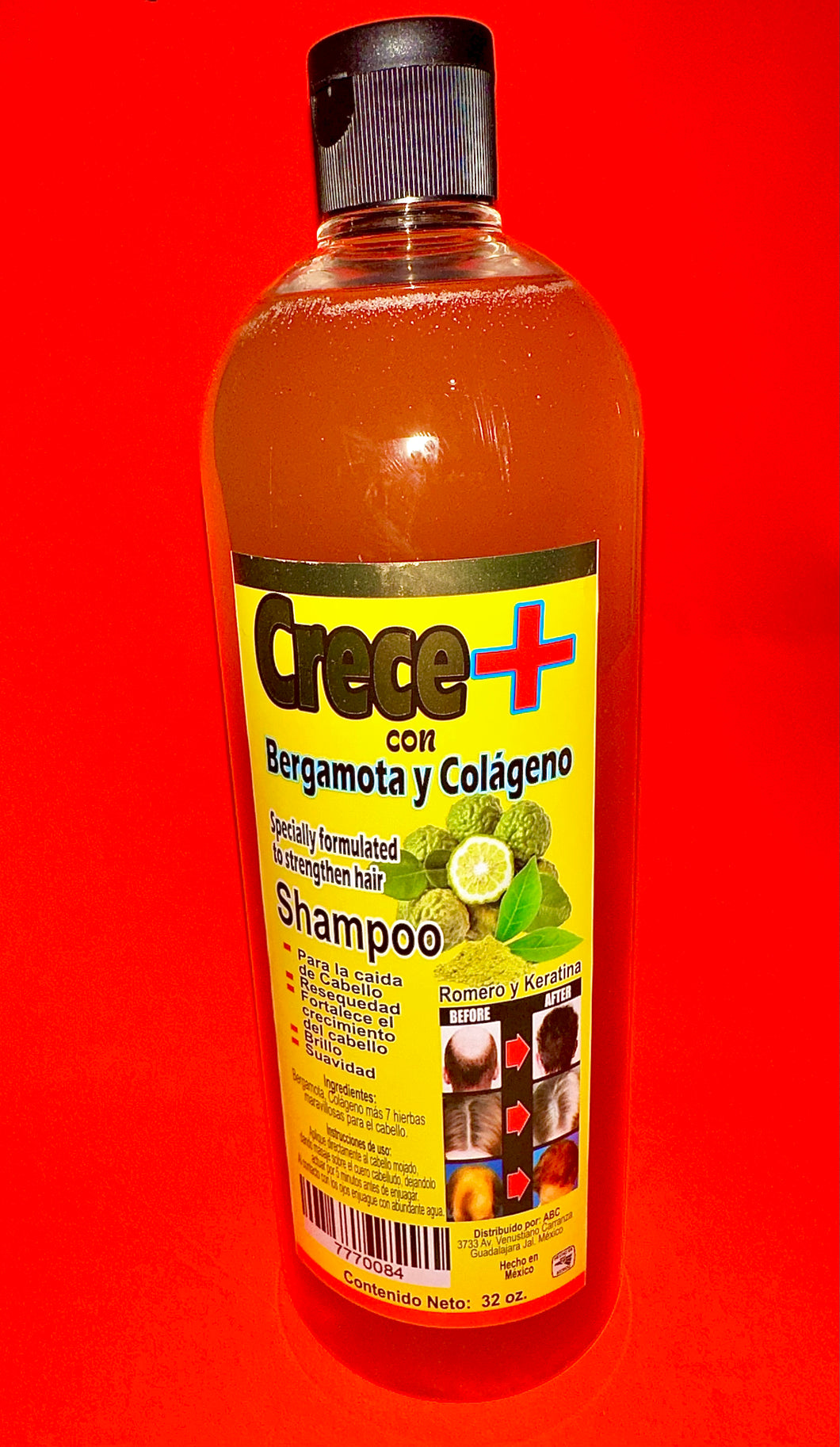 Crece+ con Bergamota y Colágeno Shampoo 32 oz