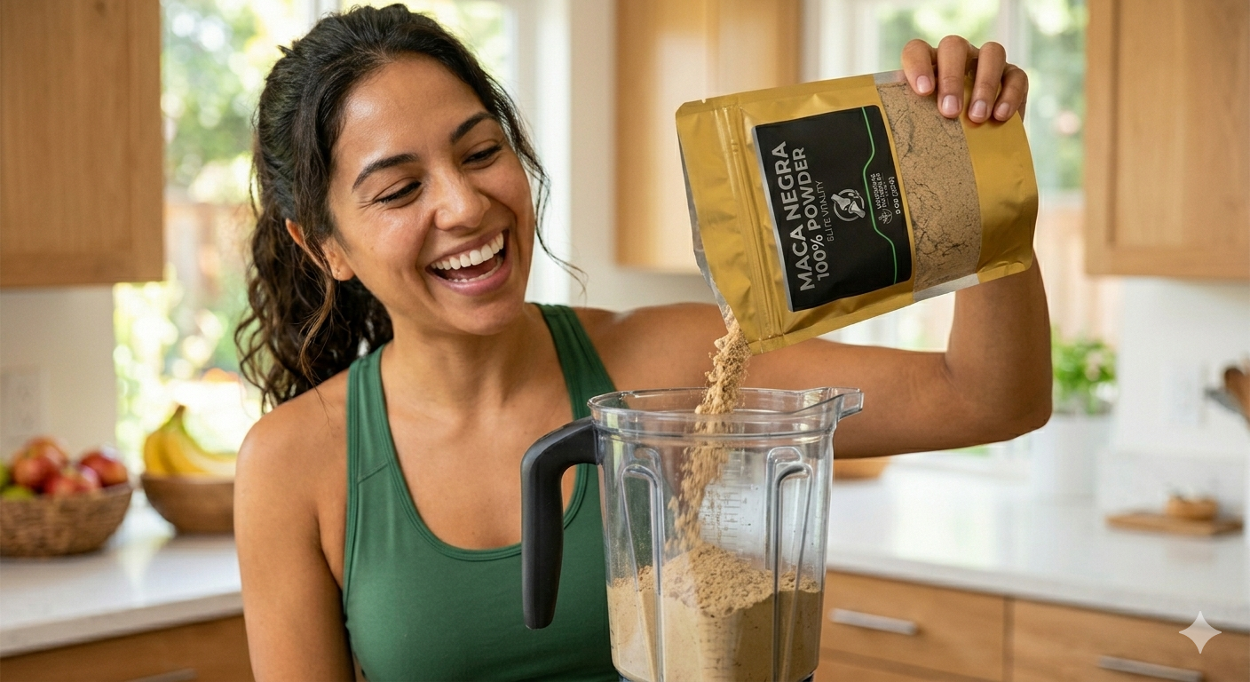 Maca Negra 100% Elite Vitality | 8 oz (227g) Powder | Medicinas Naturales Store