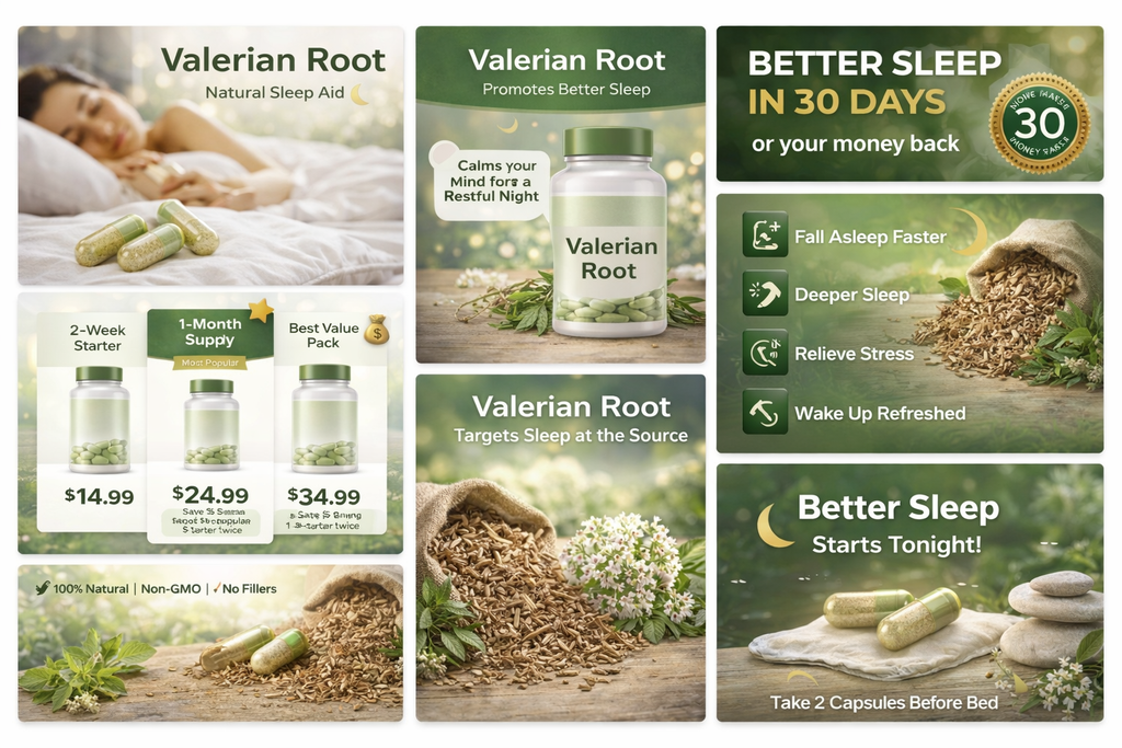 Valerian Root Vegan Capsules – Natural Calm & Restful Sleep Support