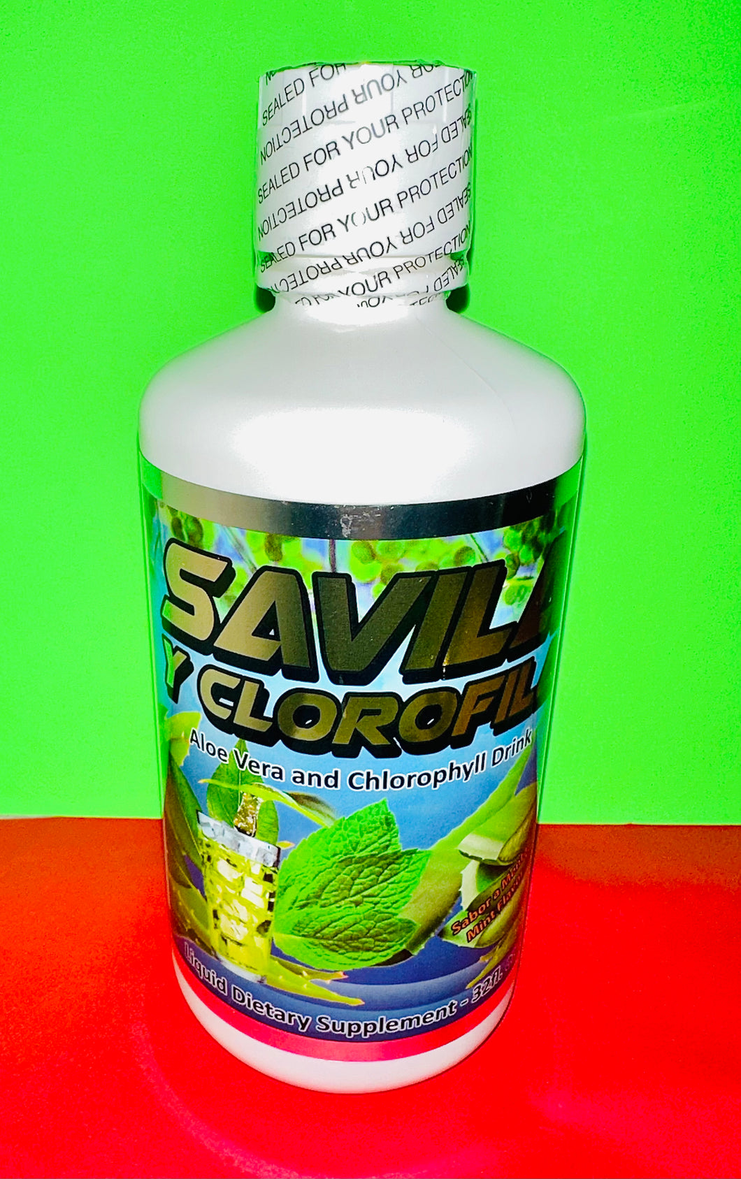 Sábila y Clorofila 32 Fl Oz Tónico Aloe Vera And Chlorophyll Drink 32 Fl Oz Tonic