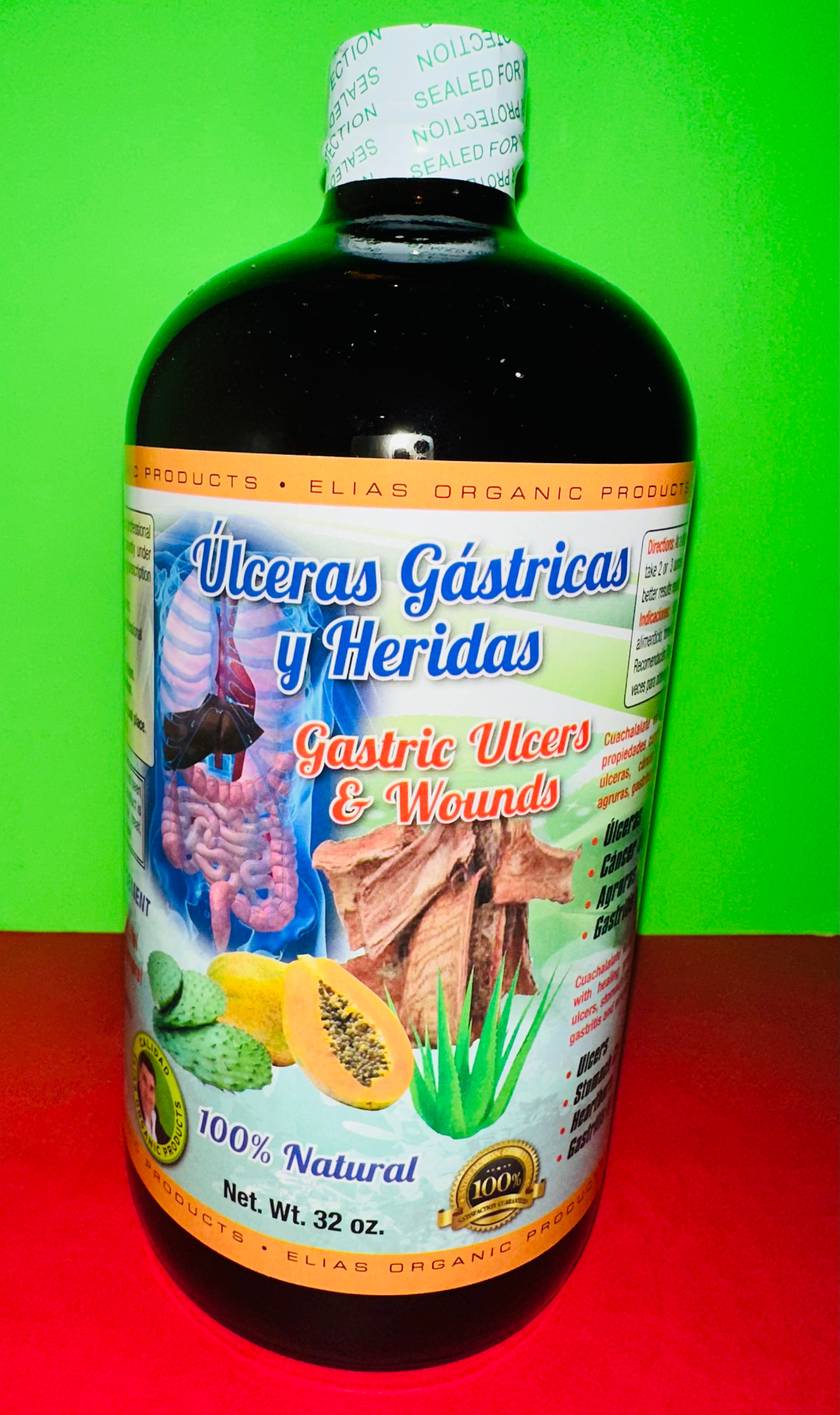 Ulceras Gastricas y Heridas 32 oz (Gastric Ulcers & Wounds) Tonic / Tónico