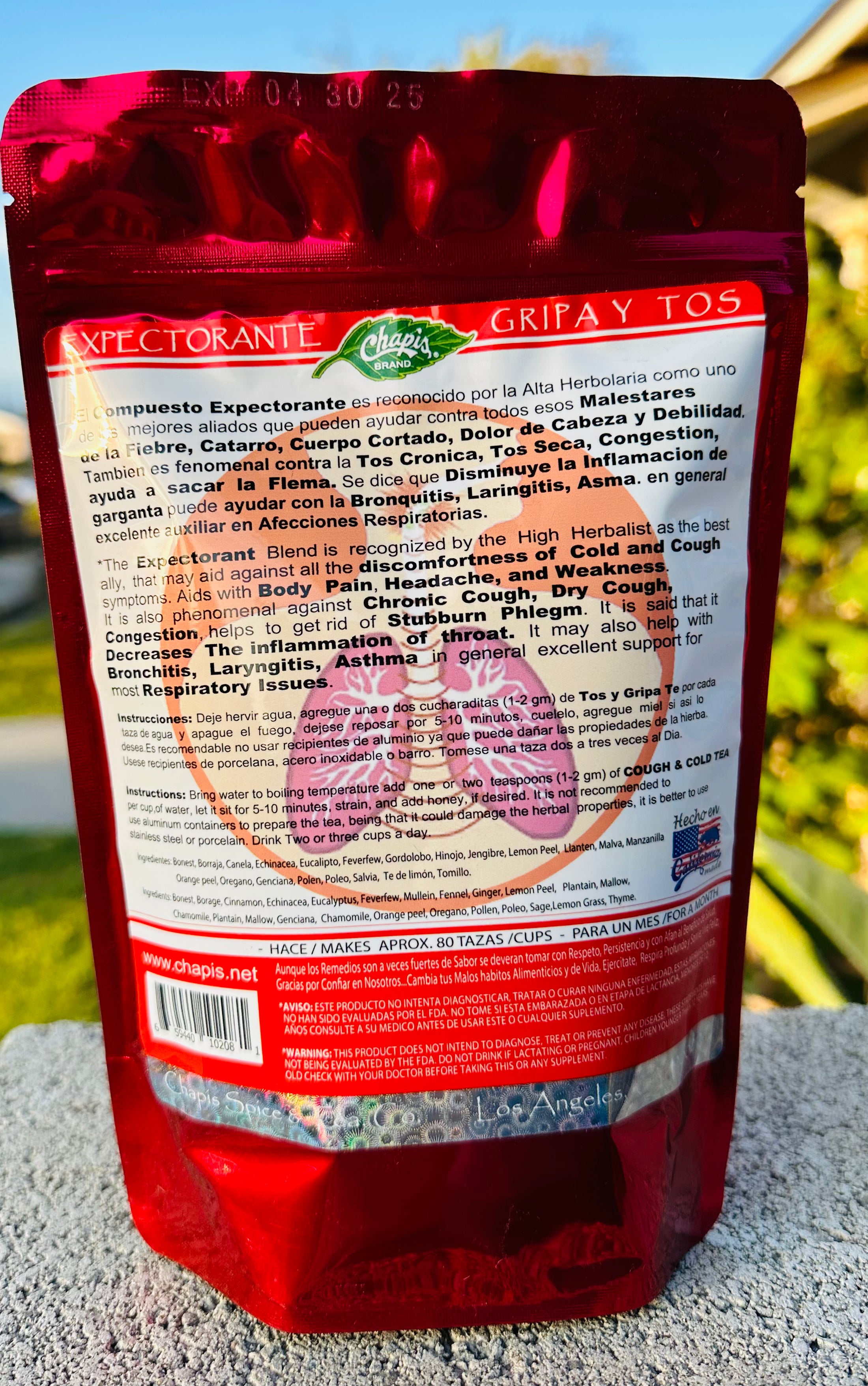 Gripa y Tos Expectorante Cough and Cold Tea