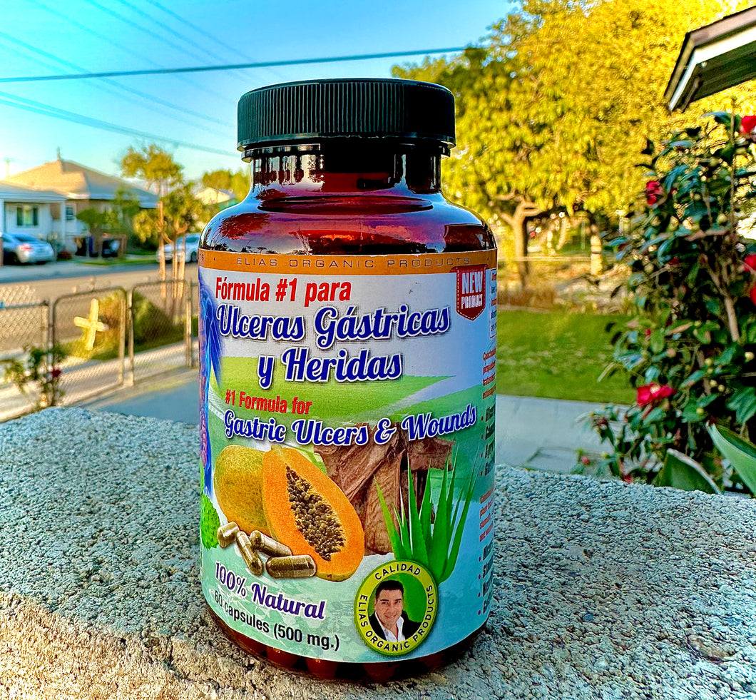 Úlceras Gastricas y Heridas 60 Capsules 500mg