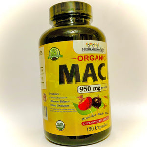 Organic Red, Black & Yellow MACA 150 Capsules