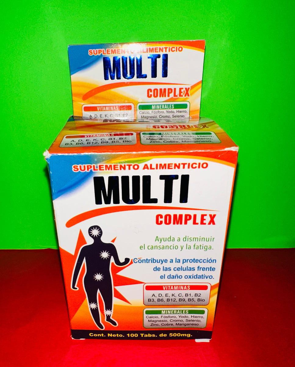 Multi COMPLEX 100 Tabletas de 500 mg – Medicinas Naturales Store
