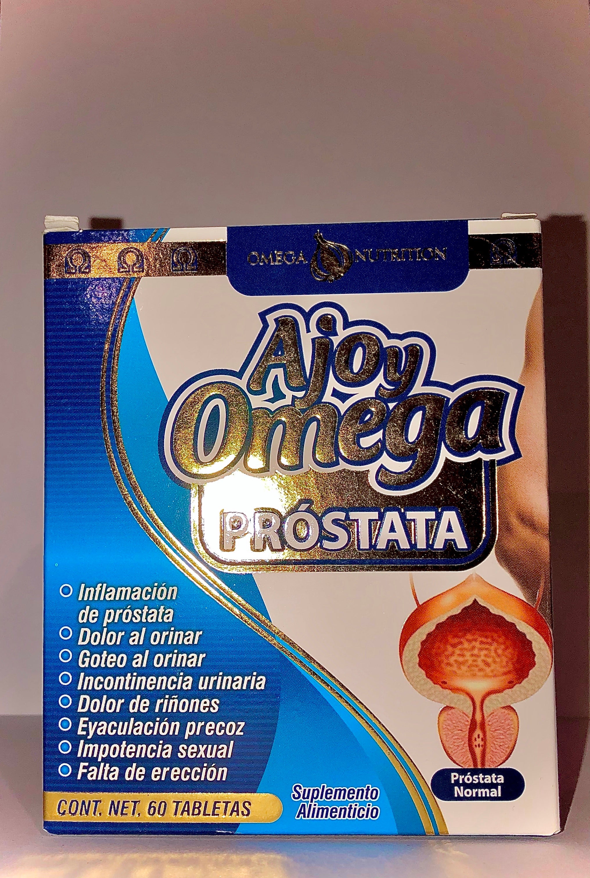 Ajo y Omega Pr stata 60 Tabletas Medicinas Naturales Store