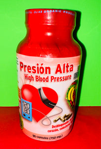 Presión Alta High Blood Pressure 90 Capsules 750mg