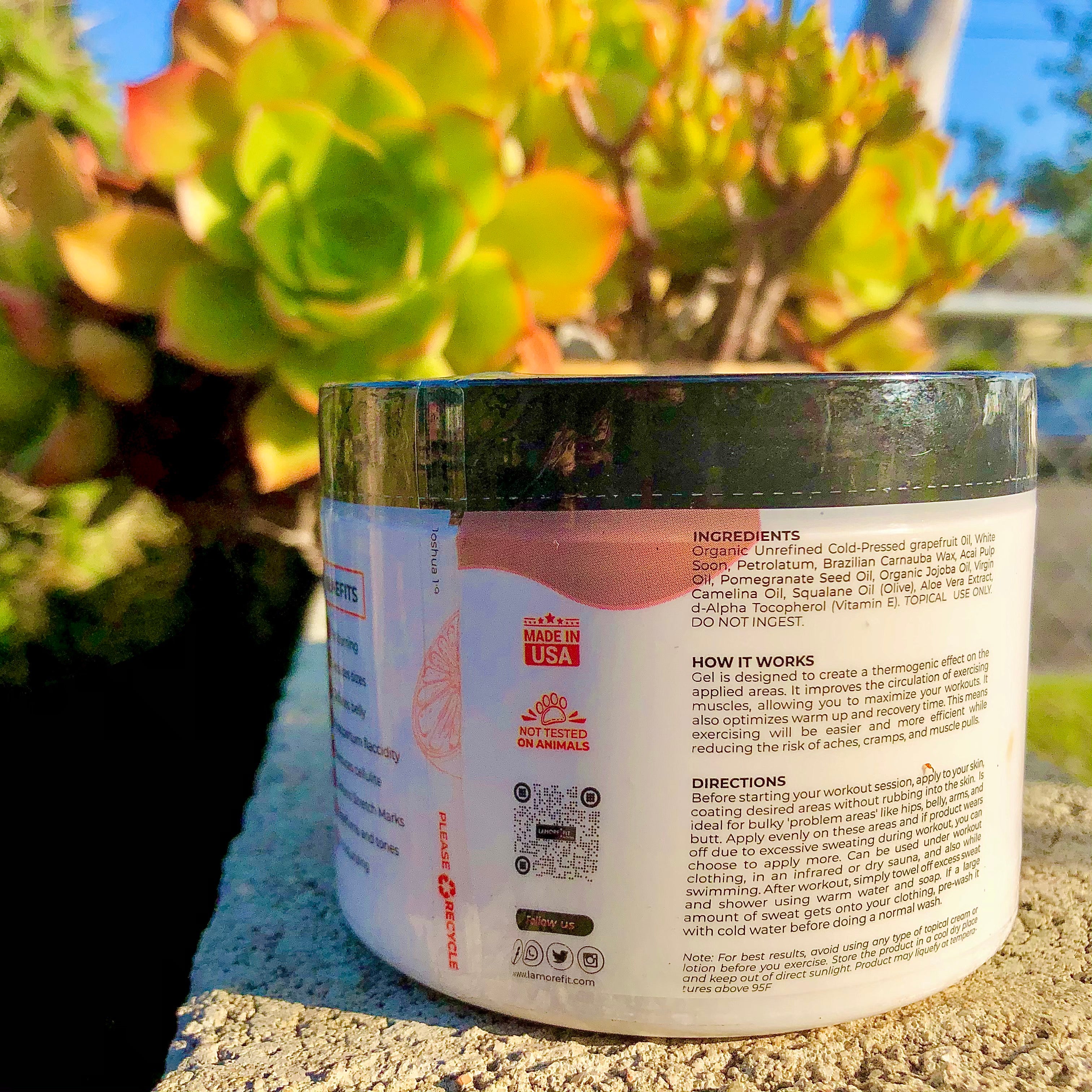 WORK HARD SWEAT HARD GRAPEFRUIT EXTRACT FAT BURNER FIRMED CREAM 8 oz