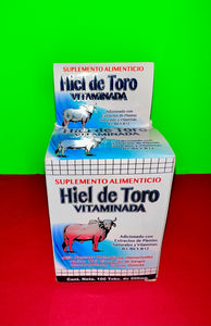 Hiel de Toro Vitaminada 100 Tablets de 500 mg