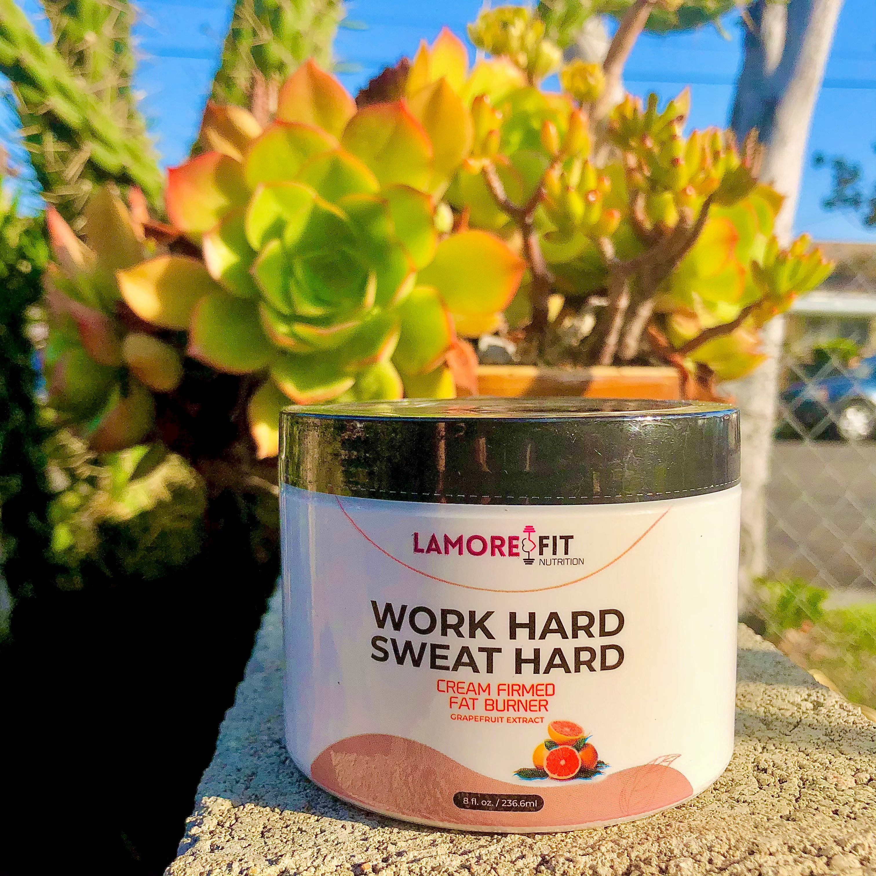 WORK HARD SWEAT HARD GRAPEFRUIT EXTRACT FAT BURNER FIRMED CREAM 8 oz