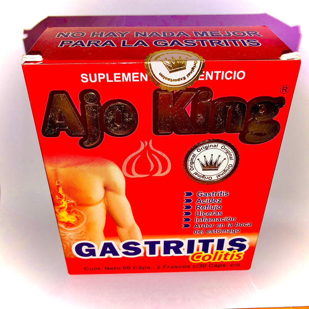 Ajo King Gastritis 2 Bottles of 30 Capsules