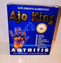 Load image into Gallery viewer, Ajo 🧄 King 👑 Artritis 2 Frascos 60 son 30 &amp; and 30 Capsulas por bote
