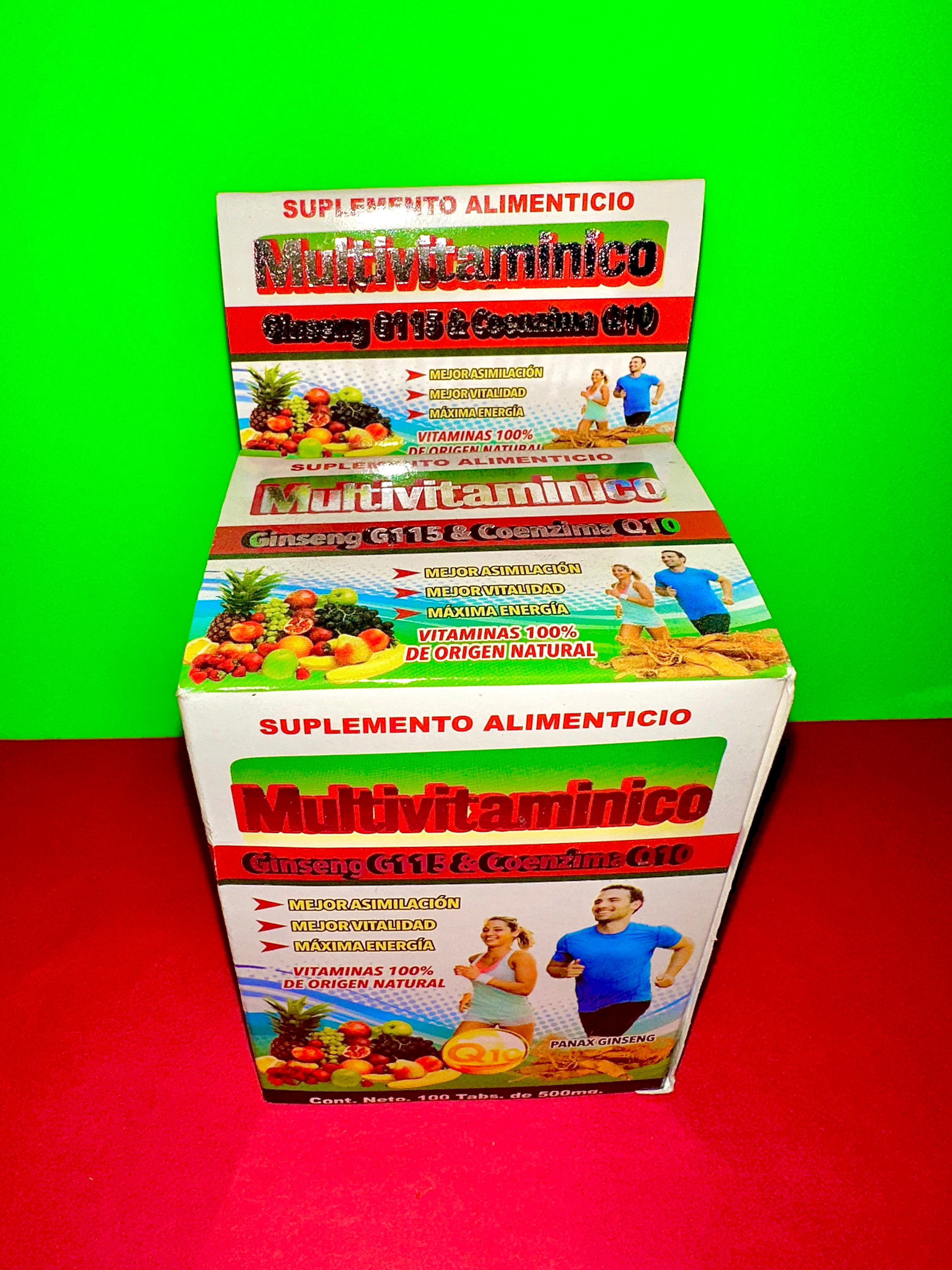 Multivitaminico 100 Tabletas de 500 mg Ginseng G115 & Coenzima Q10