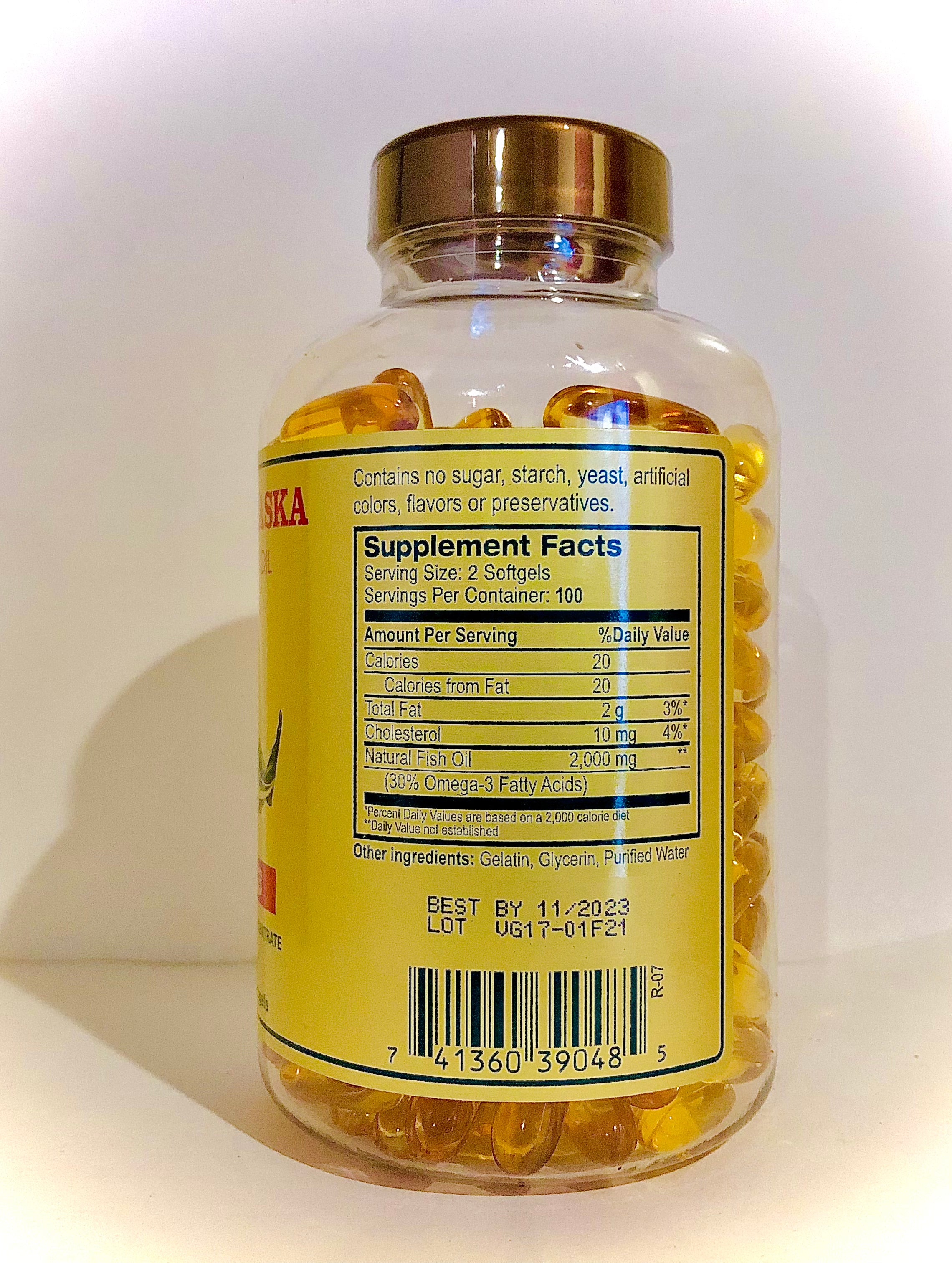 Golden Alaska Deep Sea Fish Oil - Premium Omega-3 (200 Softgels, 1,000 mg)