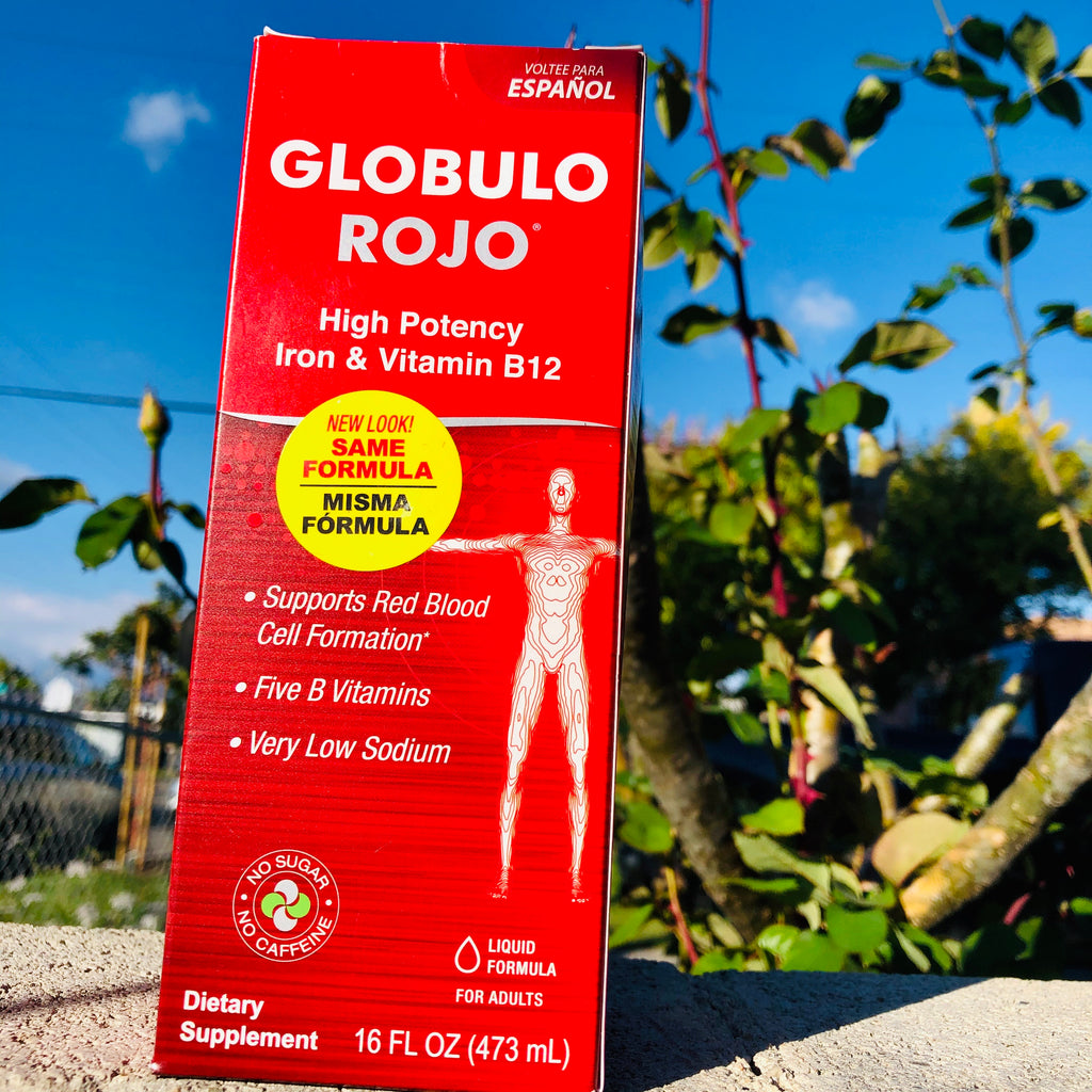 Globulo Rojo High Potency Iron & Vitamin B12 Liquid Formula | 16 FL OZ | Red Blood Cell Support