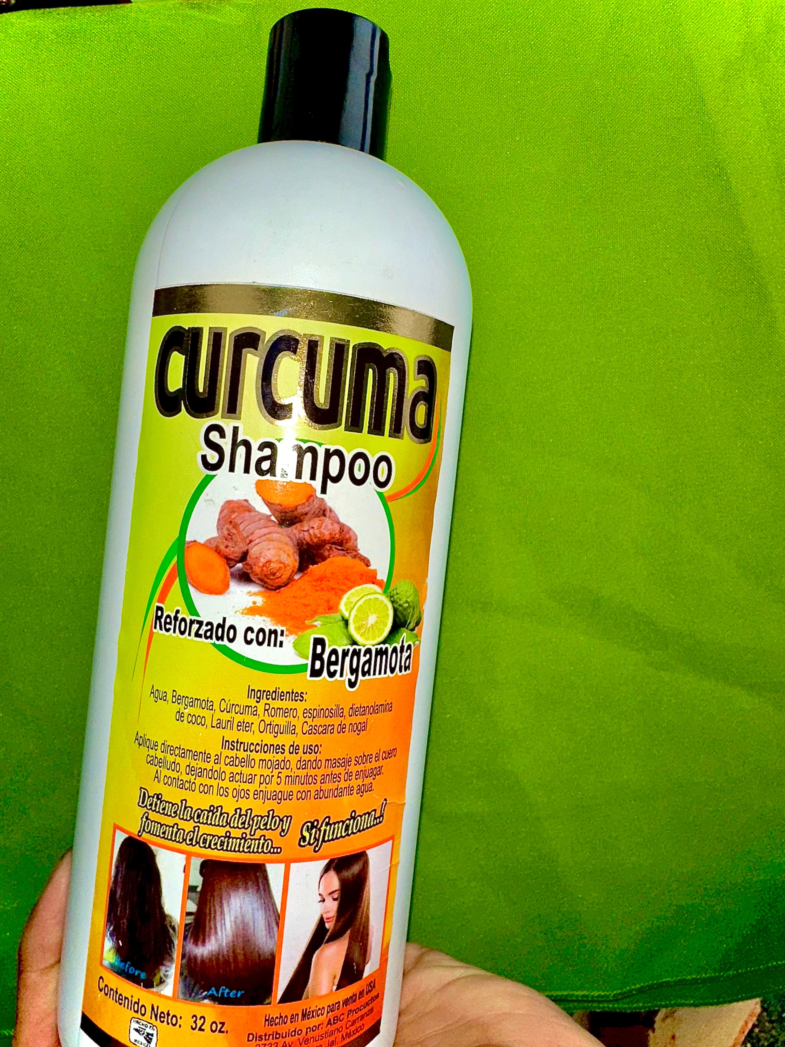 Cúrcuma Shampoo con Bergamota 32 oz