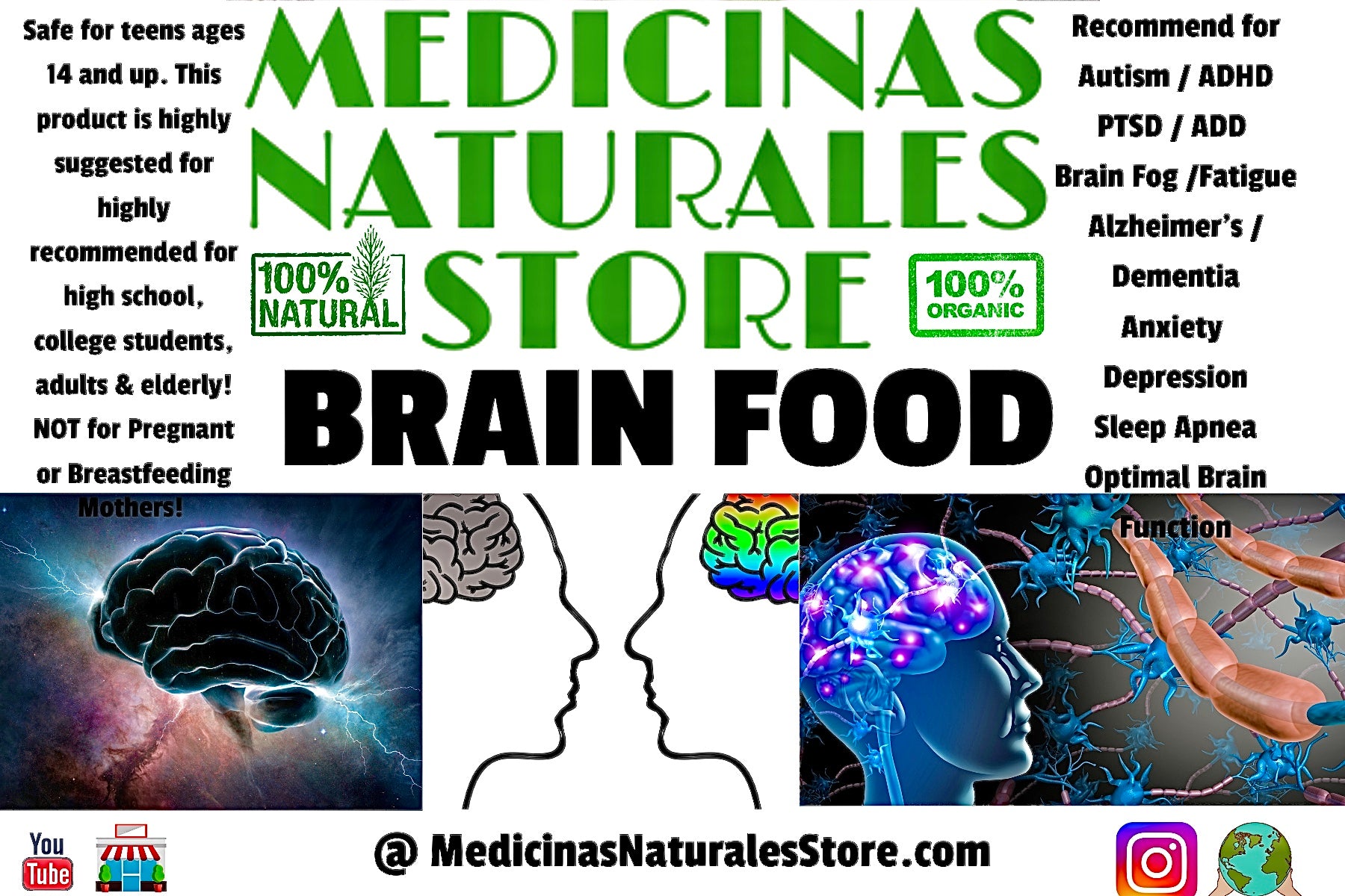 Brain Food 🧠🧬💊90 Capsules