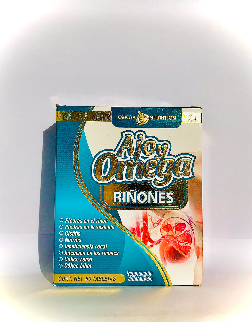 Ajo y Omega Riñones 2 Frascos 60 Tabletas