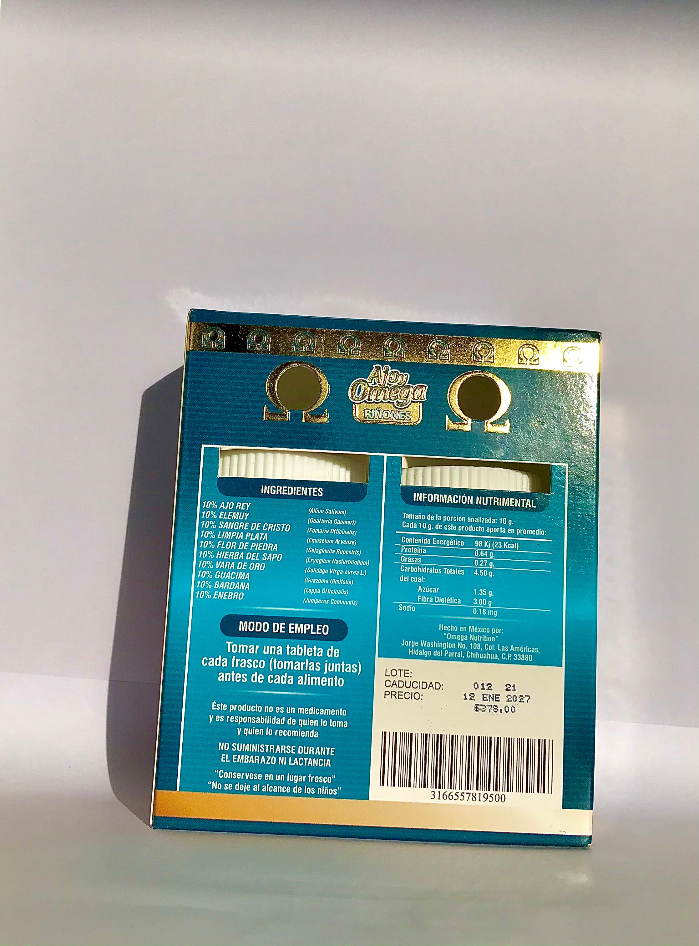 Ajo y Omega Riñones 2 Frascos 60 Tabletas